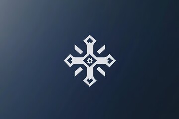 Obraz premium Corporate hospital branding logo, simple and trustworthy medical cross with elegant typography