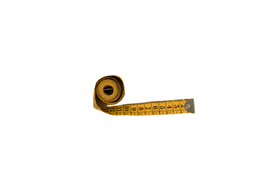 Measuring tape isolated on white background