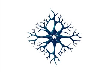 Obraz premium Innovative medical science logo, neuron network forming a futuristic medical emblem
