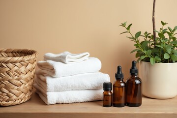 Serene spa arrangement with botanical accents