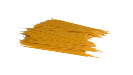 Italian spaghettis isolated on white background