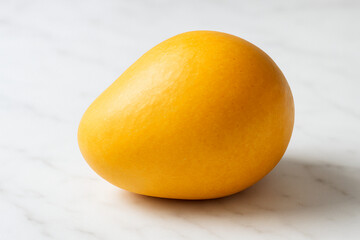 Fresh Ripe Mango on White Background Tropical Summer Fruit