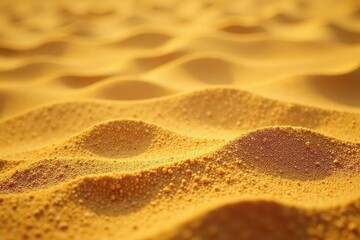 Obraz premium Fine golden sand texture, close-up view of volleyball court surface , arena, sand texture