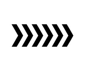Dynamic moving arrow symbol. Arrow moving dynamic sign. Directional arrow sign illustration on transparent background. 