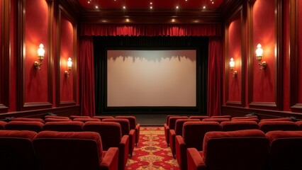 Retro style indoor cinema