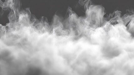 Smoke background with soft swirling fog and transparent edges mysterious and atmospheric for cinematic use overlay cut out on isolated transparent removed background