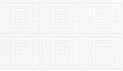 Geometric white pattern, repeating squares