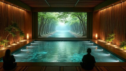 Indoor forest themed cinema