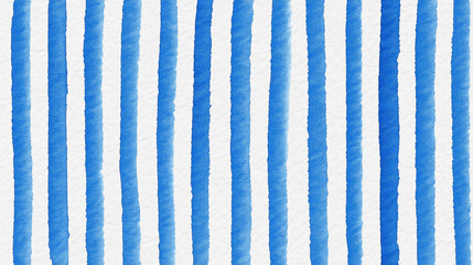 Blue and White Watercolor Vertical Stripes Pattern – AI Generated