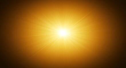 Obraz premium Golden Light Burst on Dark Gradient