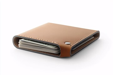 A black and a brown leather wallet, essential business objects for personal finance and cards, are shown isolated on white