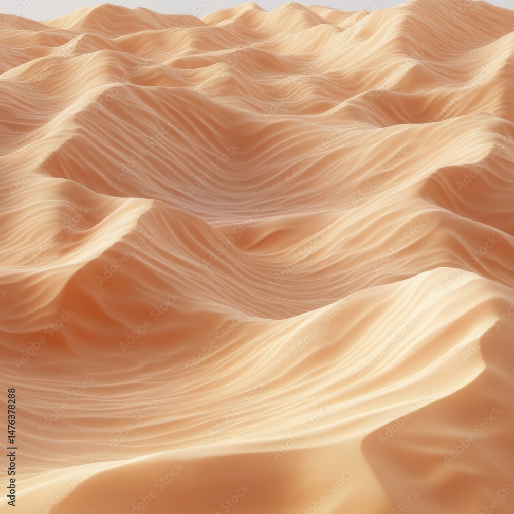 Poster abstract sand dunes close up view showing texture and patterns in a desert landscape with warm light