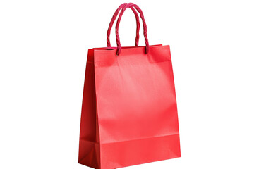 A red shopping bag isolated