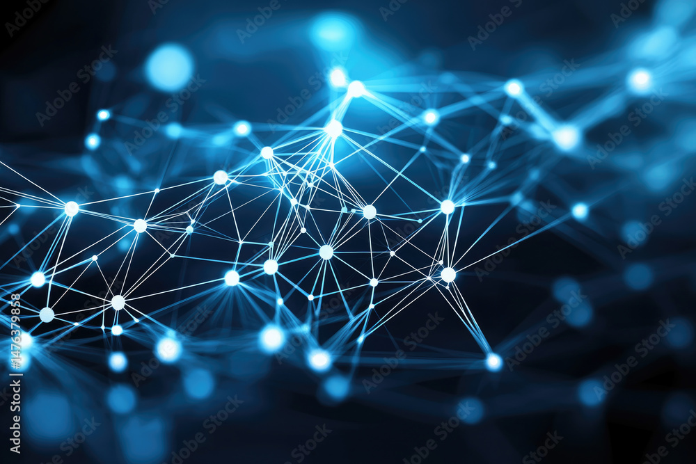 Poster exploring network connections digital data visualization technology infographic abstract close-up co