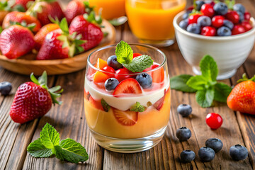 Cereal with fruits and nuts for healthy and energizing breakfast meal