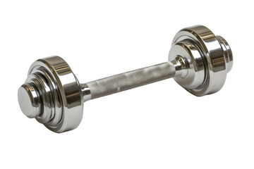 Obraz premium A shiny metal dumbbell item