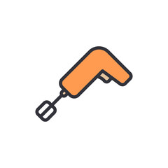 Stylized Orange Mixer Icon With Transparent Backdrop For Stock Images