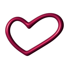 3d heart clipart Single element for design