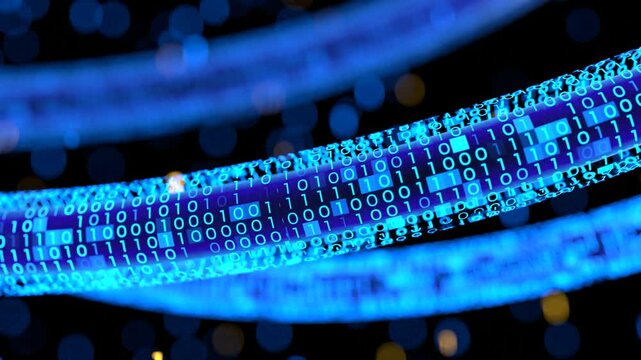 Digital data transfer with cybersecurity concept