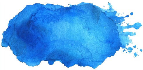blue blot of watercolor. High quality