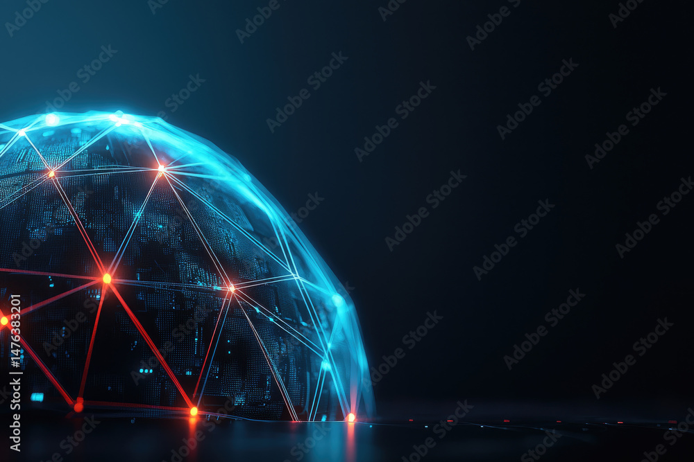 Aufkleber innovative technology visualization digital space graphic design futuristic environment close-up dat