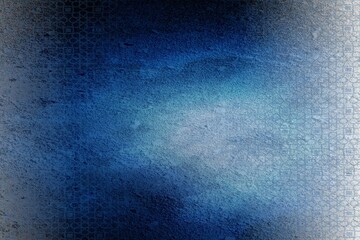 textured blue background with a gradient from dark to light, featuring subtle geometric patterns. The design has a grunge effect and a symmetrical overlay that gives it a sophisticated and artistic ap