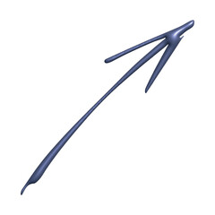 3d arrow symbol. Business clipart. Single element for design