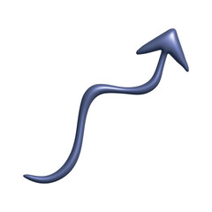 3d arrow symbol. Business clipart. Single element for design