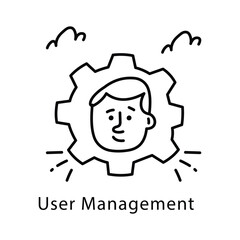 User Management Vector Outline Style Icon. Eps 10 File