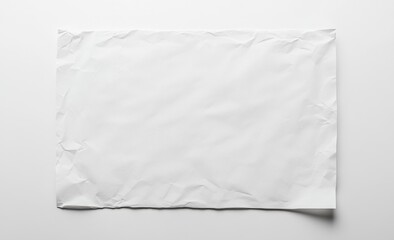 Wrinkled white sheet of paper