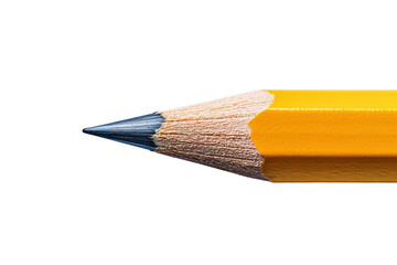 A sharpened yellow pencil
