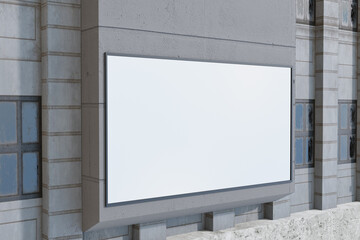 City Billboard Mockup. 3D Render