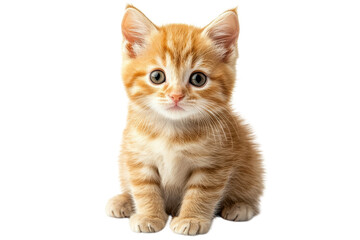 Orange tabby kitten sitting