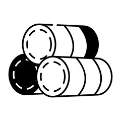 Doodle style icon of hay bale stack
