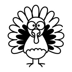 Icon showing turkey in hand drawn style
