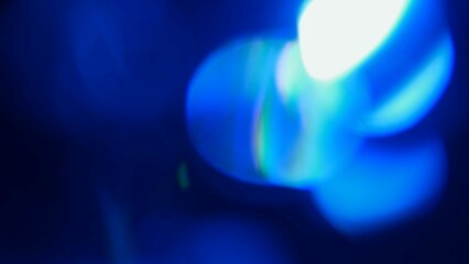 Abstract Light Blur in Deep Blue Glow Effect