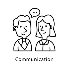 Communication Vector Outline Style Icon. Eps 10 File