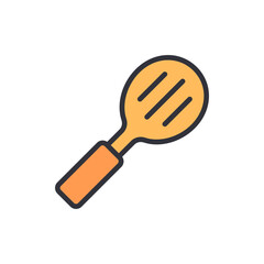 Vibrant Illustration Of Slotted Spoon For Culinary Concepts