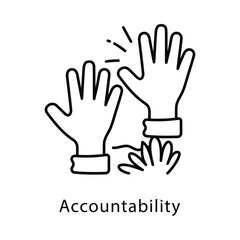 Fototapeta premium Accountability Vector Outline Style Icon. Eps 10 File