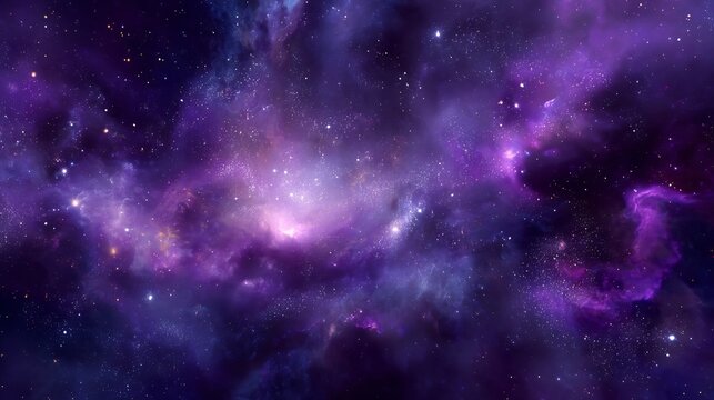 Vast galaxy background with swirling stars nebulae and deep purples creating a cosmic and awe inspiring look 