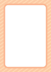 Blank Pastel Orange Polka Dot Rectangle Decorative Border Frame Background – Flat Design Illustration	