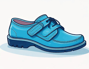 Pastel Blue Crocs Vector Side View