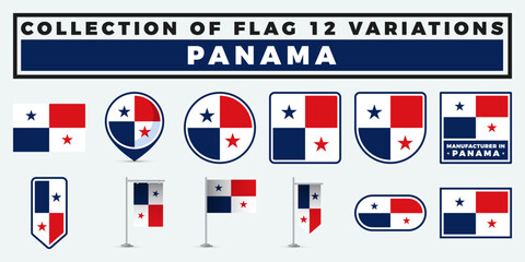 Panama Flag Variations. 12 Designs of the Panamanian National Flag