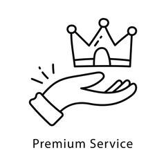Premium Service Vector Outline Style Icon. Eps 10 file