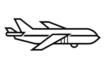 Vector illustration of an isolated airplane flying in the sky, perfect for aviation and travel designs