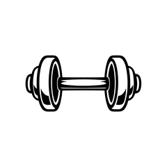 Classic Black Dumbbell Weightlifting Fitness Gym Exercise Strong Workout Training Strength Bodybuilding Sport Equipment Icon Graphic Design Silhouette Image pump power shape power muscle health sports