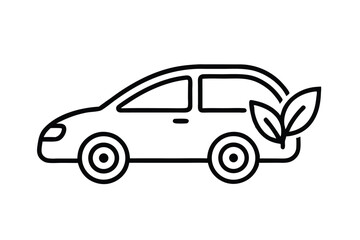 Minimalist Electric Vehicle Logo with Eco-Friendly Design
