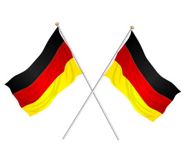 German official flag vector with standard size and proportion. National flag emblem with accurate size and color. Isolated on white background, hand drawn for Design Elements