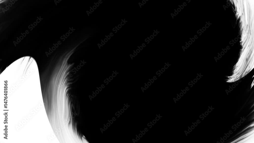 Aufkleber abstract black and white swirl patterns creating dynamic movement and flow