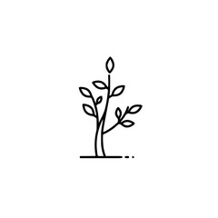 Obraz premium Simple Plant Branch Icon